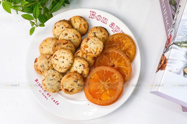 bánh cookies trà bá tước cam dẻo