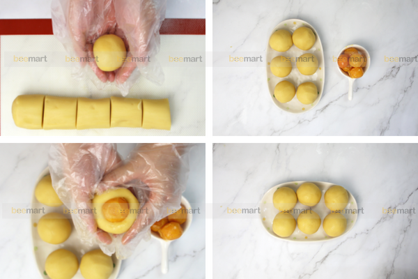 cách làm bánh nướng nhân đậu xanh trứng muối