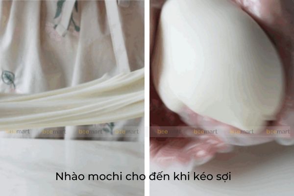 cách làm mochi chấm kem sữa