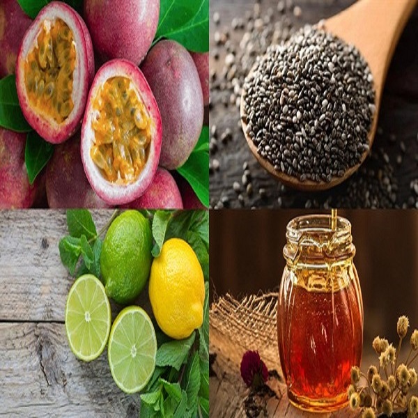 Nguyên liệu chanh dây mật ong hạt chia