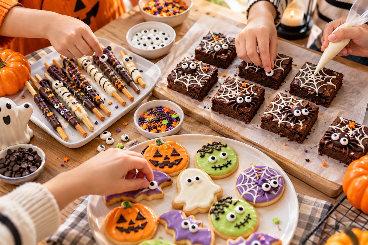Hoạt động trang trí bánh Halloween cùng gia đình và bạn bè