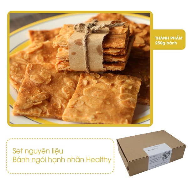 Set nguyên liệu làm bánh ngói hạnh nhân healthy
