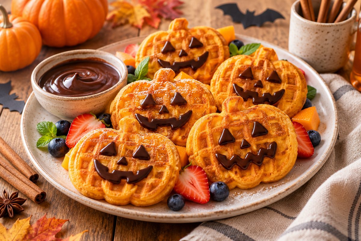 Bánh bí ngô Halloween tạo hình đơn giản