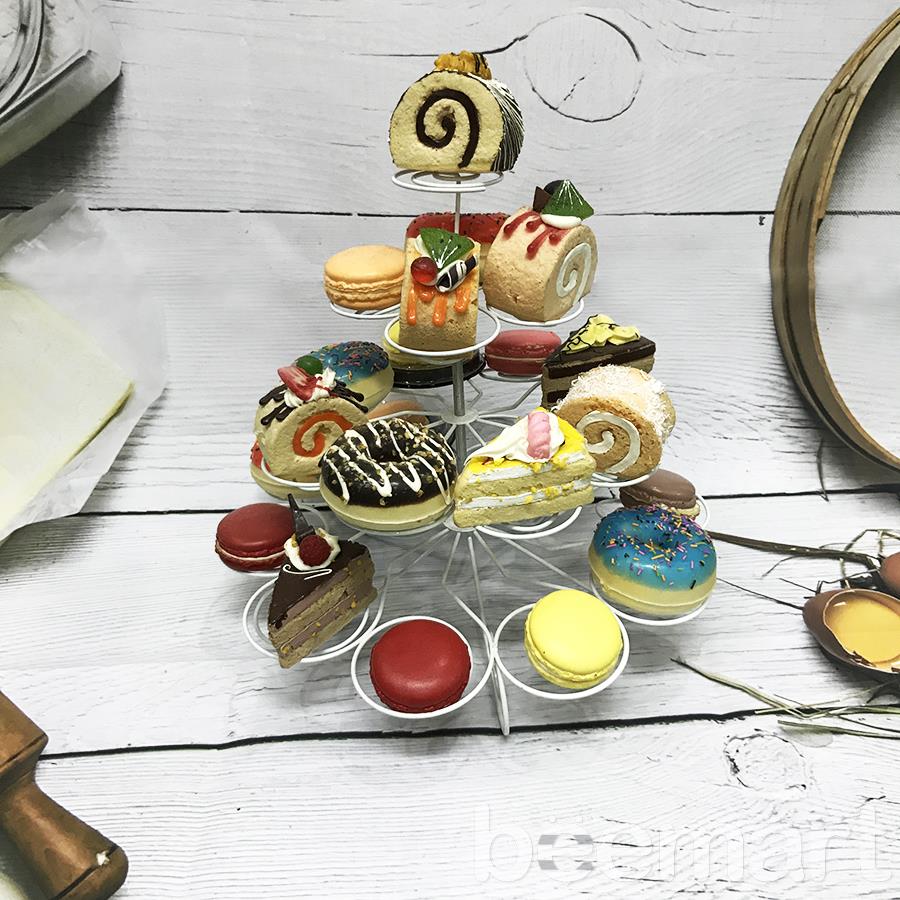 Vải 3D chụp ảnh hình đồ làm bánh 19940 Vải decor chụp