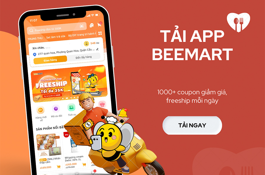 NHẬN COUPON FREESHIP TẠI APP BEEMART