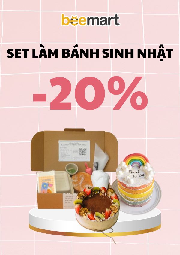 GIẢM 20% set làm bánh sinh nhật