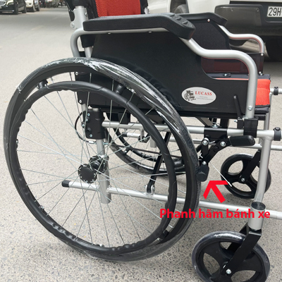 Xe Lăn Khung Nhôm Lucass X86 xe lan lucass x86 phanh ham