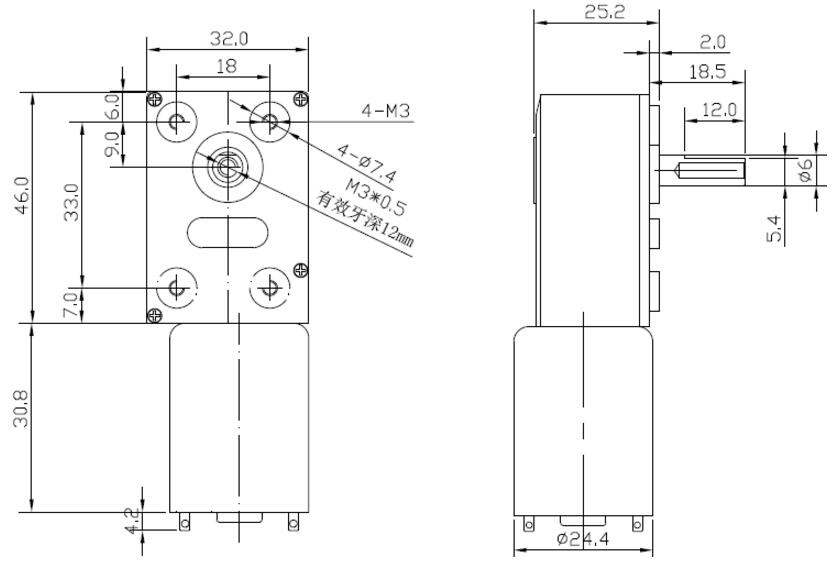 Động cơ giảm tốc JGY370 12V 18RPM 1