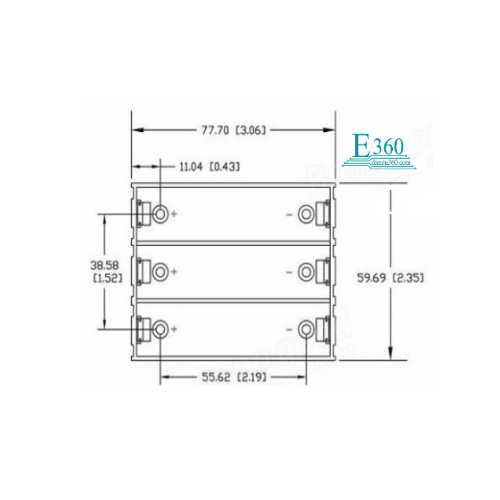 HỘP ĐẾ PIN 18650 3Pin 4