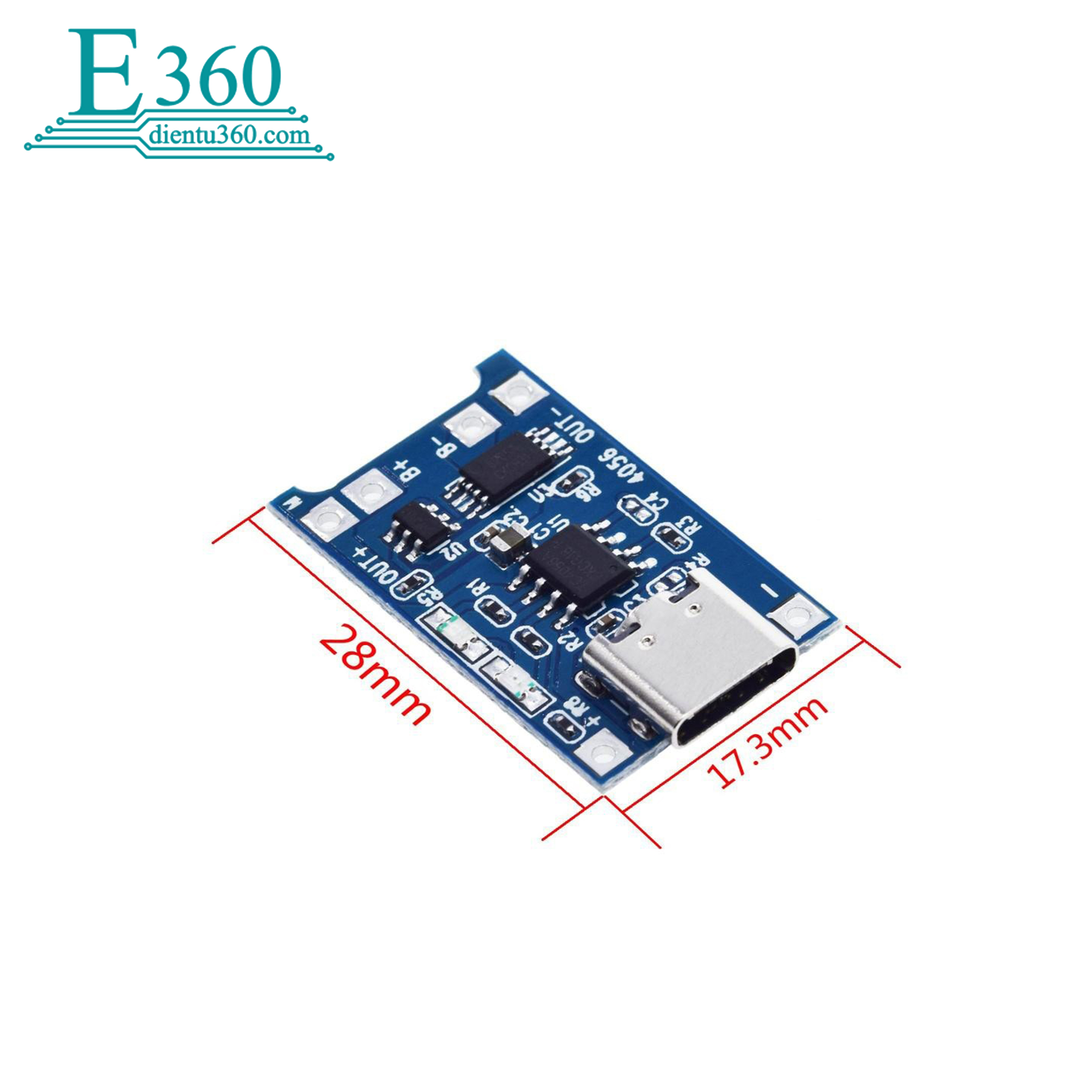 mach-sac-pin-lithium-18650-tp4056-1a-cong-usb-type-c-co-bao-ve