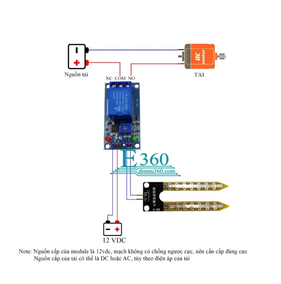 CẢM BIẾN ĐỘ ẨM ĐẤT RELAY 5V