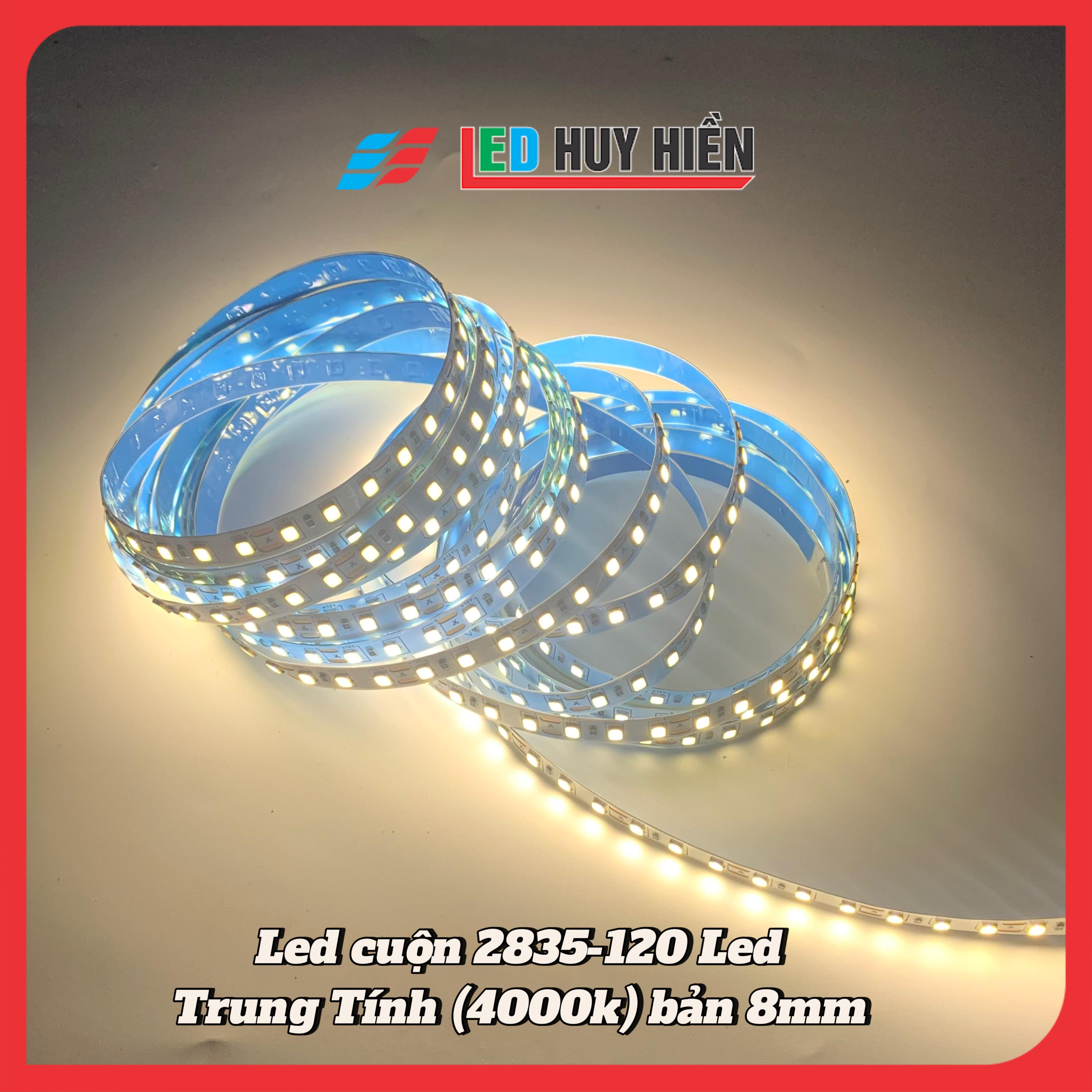Cuộn led dây dán HUNCO 5m 120led/m | cuộn led màu trung tính huyhien.vn