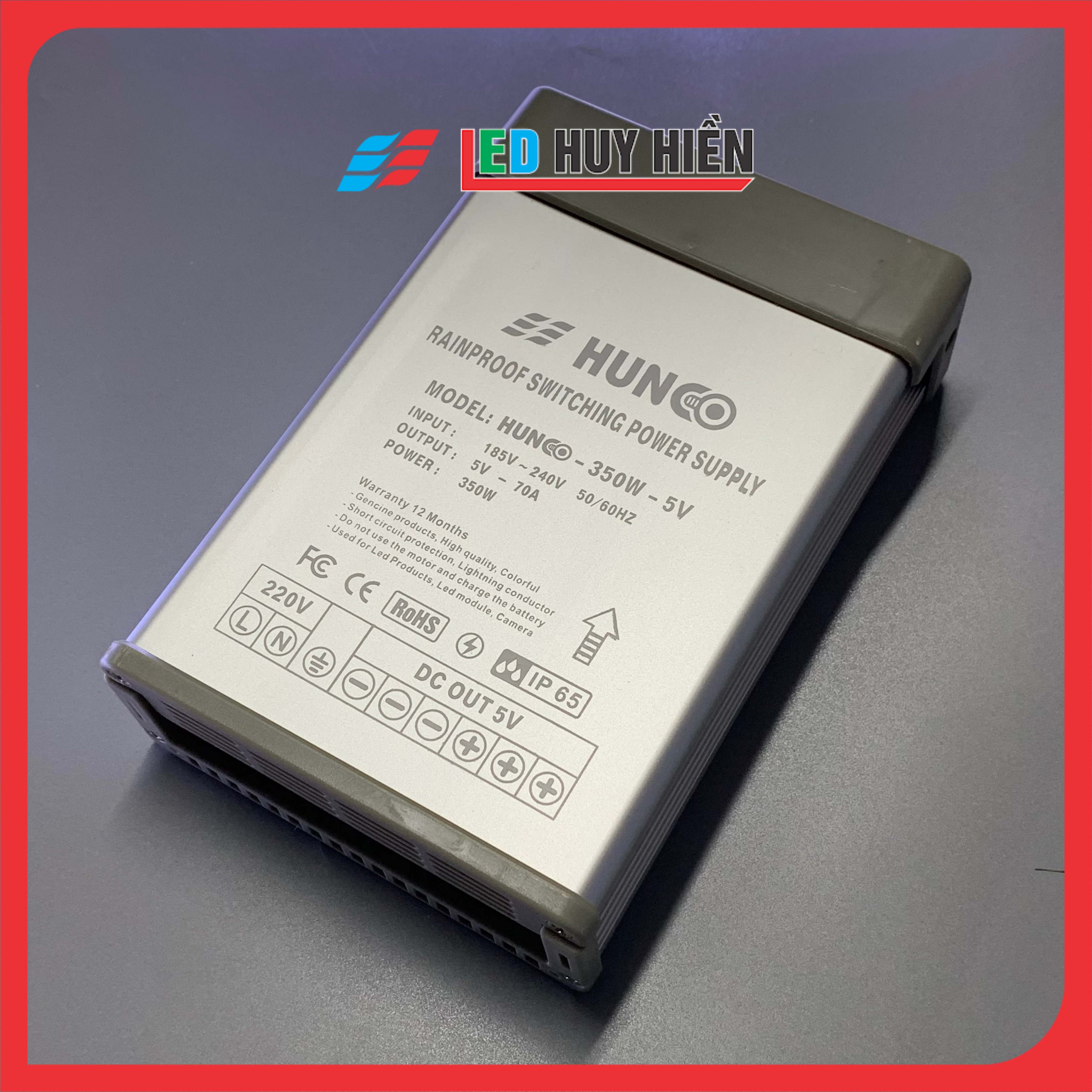 Hunco nguồn led ngoài trời 5v70a vỏ nhôm tốt | Nguồn 5v 70A | Nguồn 5v70A ...