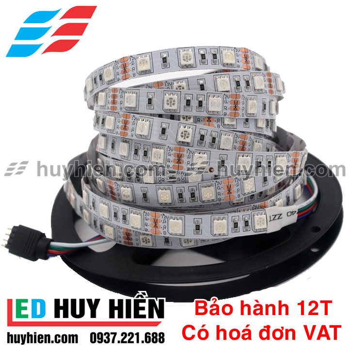 Led dây 7 màu rgb cuộn 5 mét 12V, led dây rgb, led dây 7 màu huyhien.vn
