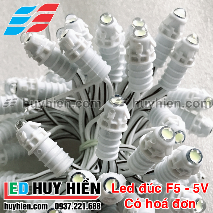 led đúc F5 bọc nhựa 9mm ngoài trời màu đỏ, led đúc f5 9mm màu đỏ huyhien.vn