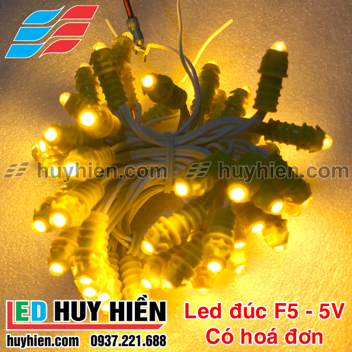 Led F5 đế 9mm 5V, led đúc F5 điện áp 5V, led đúc F5 bọc nhựa 9mm huyhien.vn