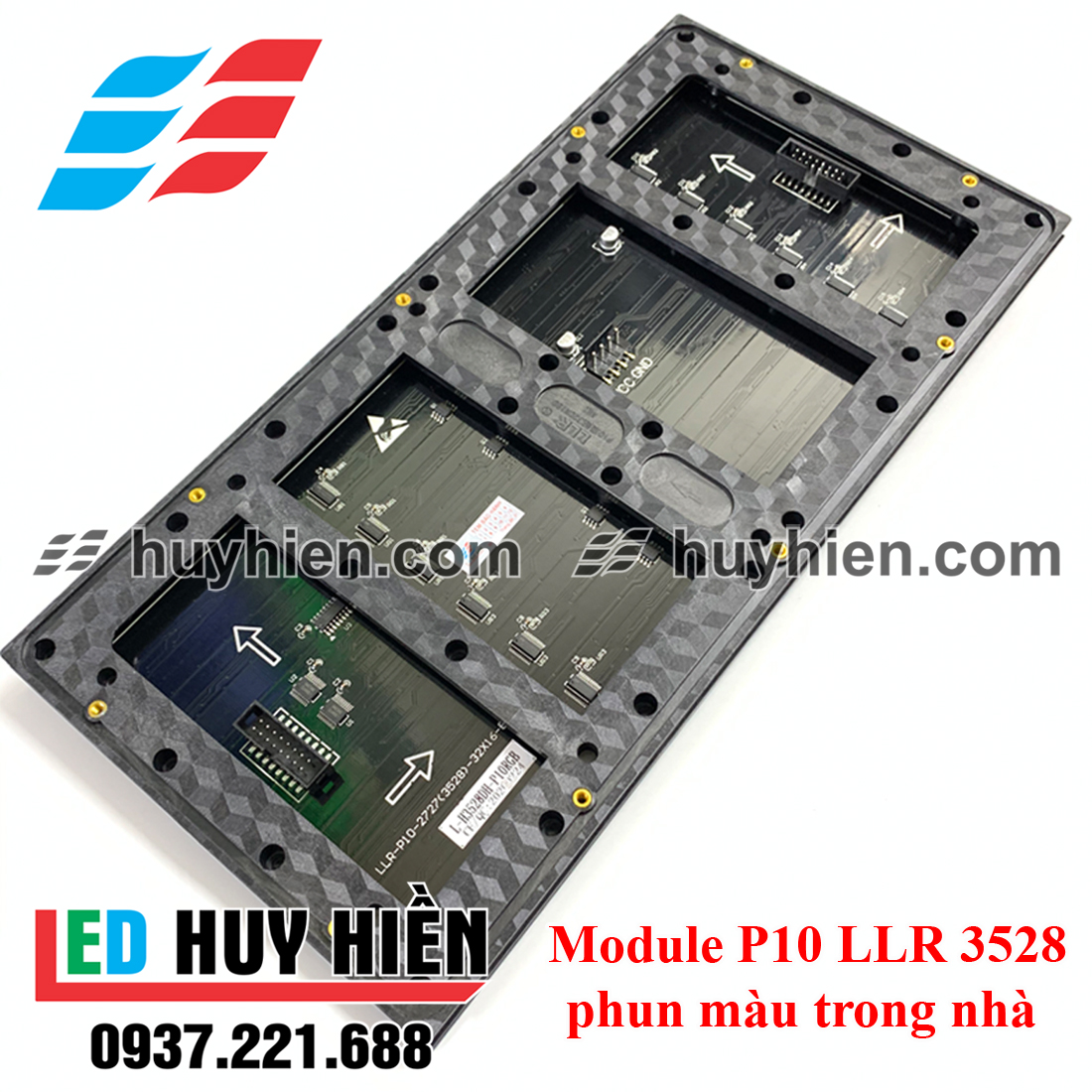 Led p10 full color indoor, Module p10 led phun màu trong nhà LLR huyhien.vn