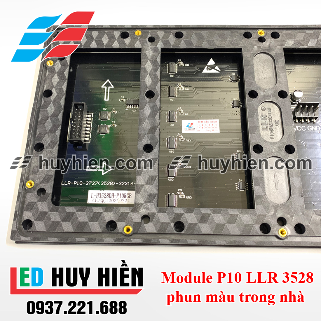 Led p10 full color indoor, Module p10 led phun màu trong nhà LLR huyhien.vn