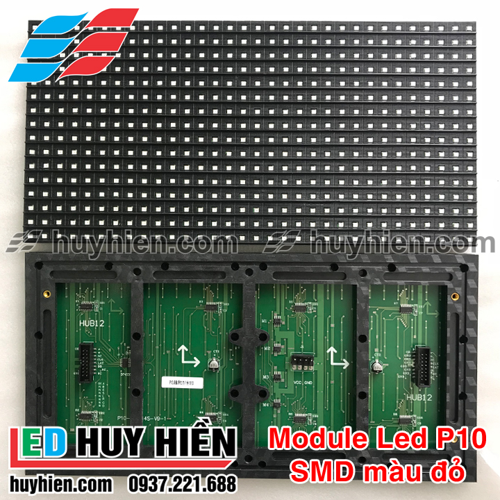 module led p10 smd, module p10 smd màu đơn sắc huyhien.vn