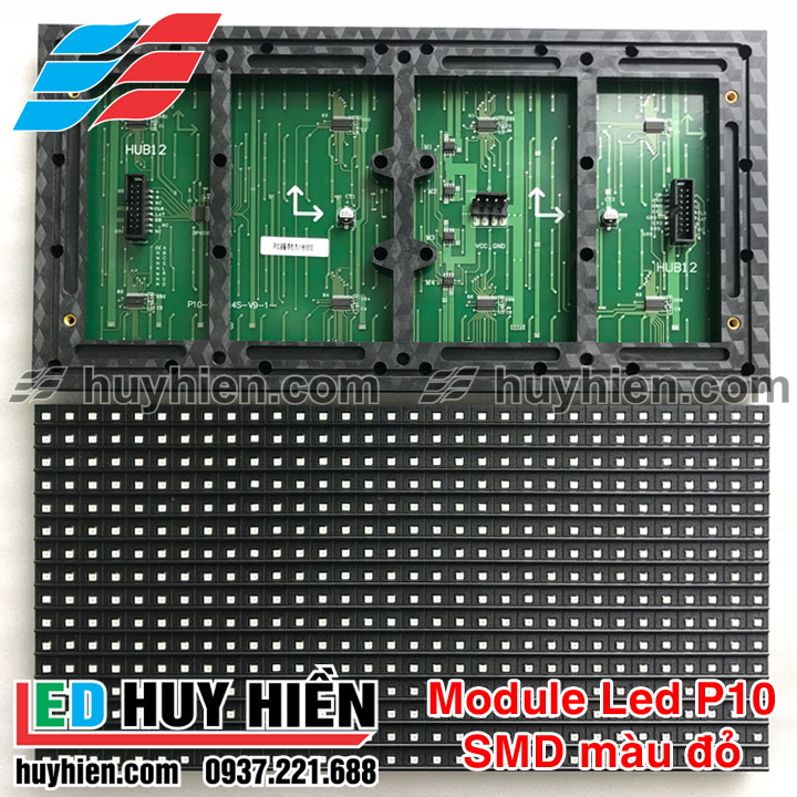 module led p10 smd, module p10 smd màu đơn sắc huyhien.vn