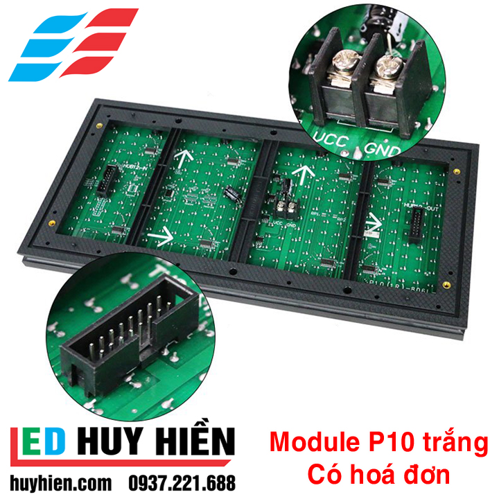 module led p10 màu trắng ngoài trời, Module P10 trắng chất lượng huyhien.vn