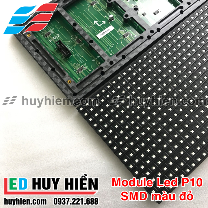 module led p10 smd, module p10 smd màu đơn sắc huyhien.vn