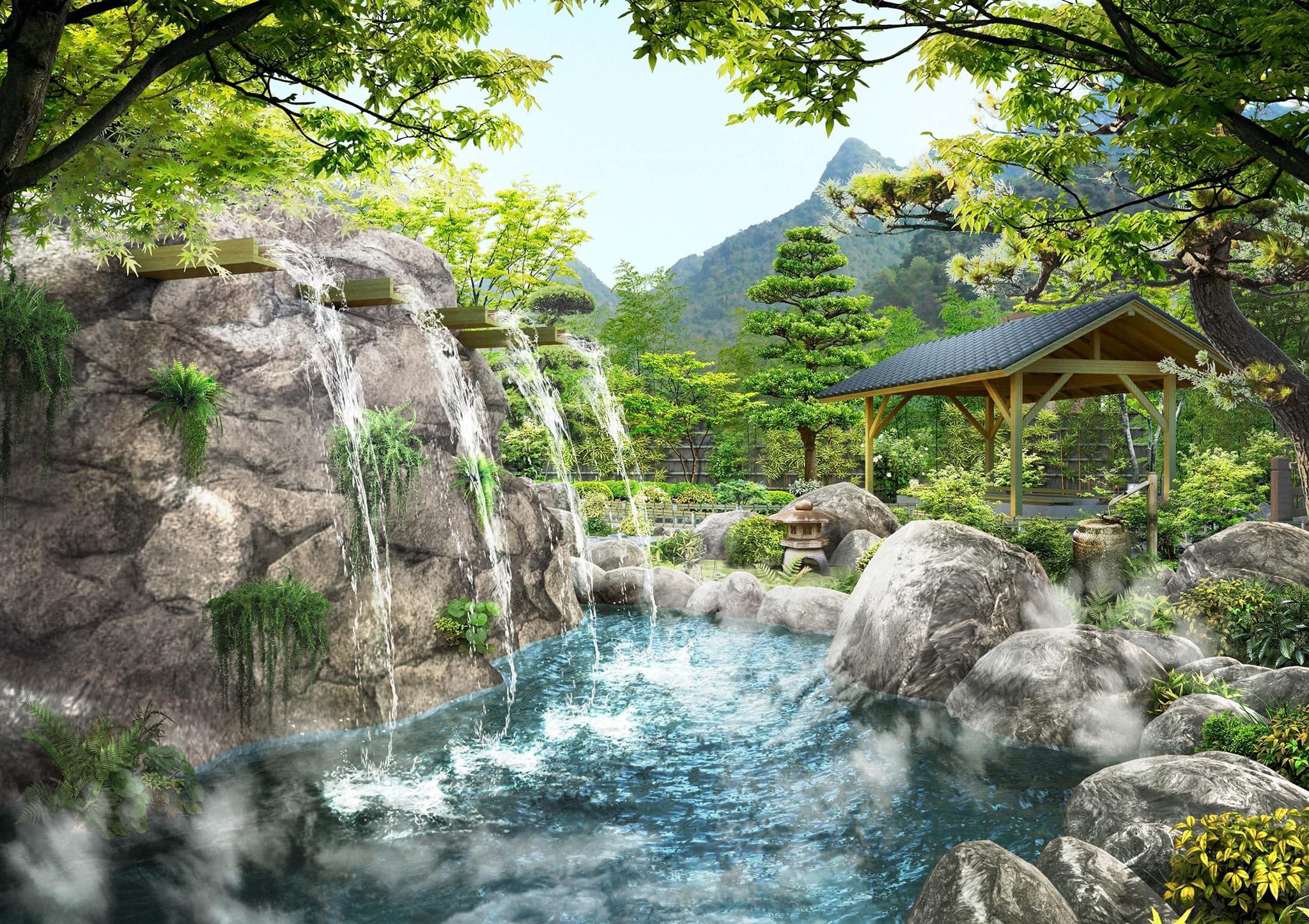 Khu vực tắm ở suối Bang