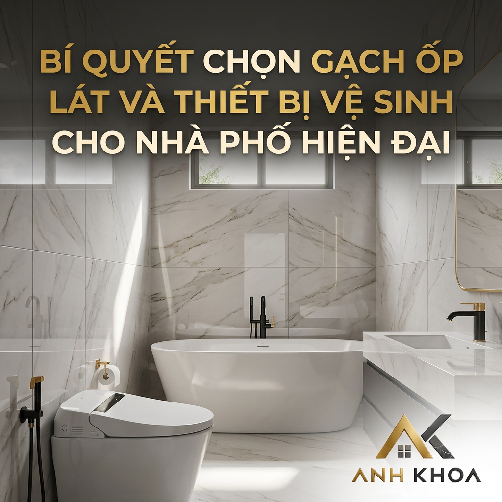 Bí Quyết Chọn Gạch Ốp Lát Và Thiết Bị Vệ Sinh Cho Nhà Phố Hiện Đại: Đẹp, Sang Trọng Và Tối Ưu Chi Phí