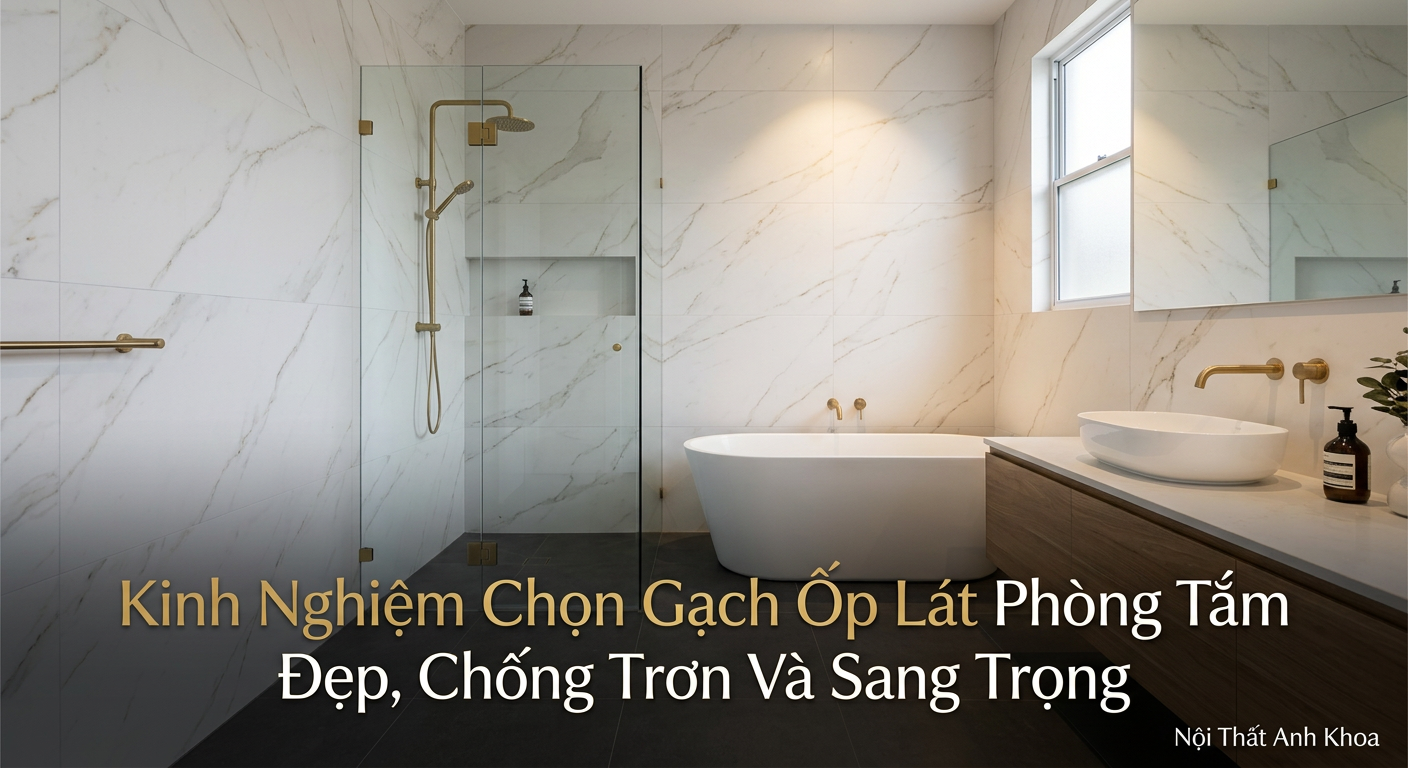Kinh Nghiệm Chọn Gạch Ốp Lát Phòng Tắm Đẹp, Chống Trơn Và Sang Trọng