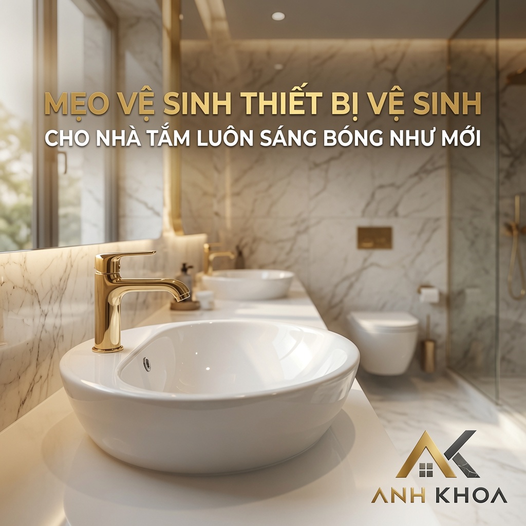Mẹo Vệ Sinh Thiết Bị Vệ Sinh Cho Nhà Tắm Luôn Sáng Bóng Như Mới