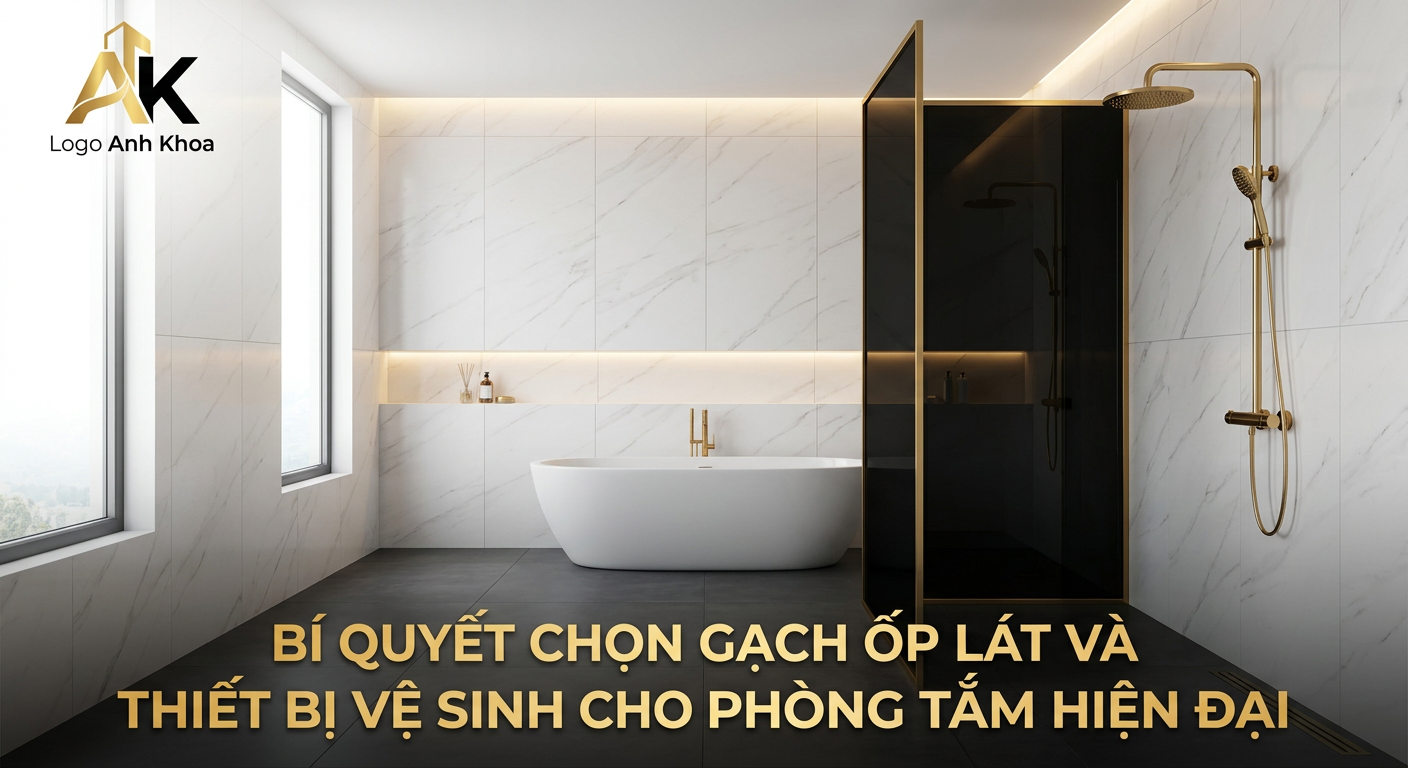 Bí Quyết Chọn Gạch Ốp Lát Và Thiết Bị Vệ Sinh Cho Phòng Tắm Hiện Đại