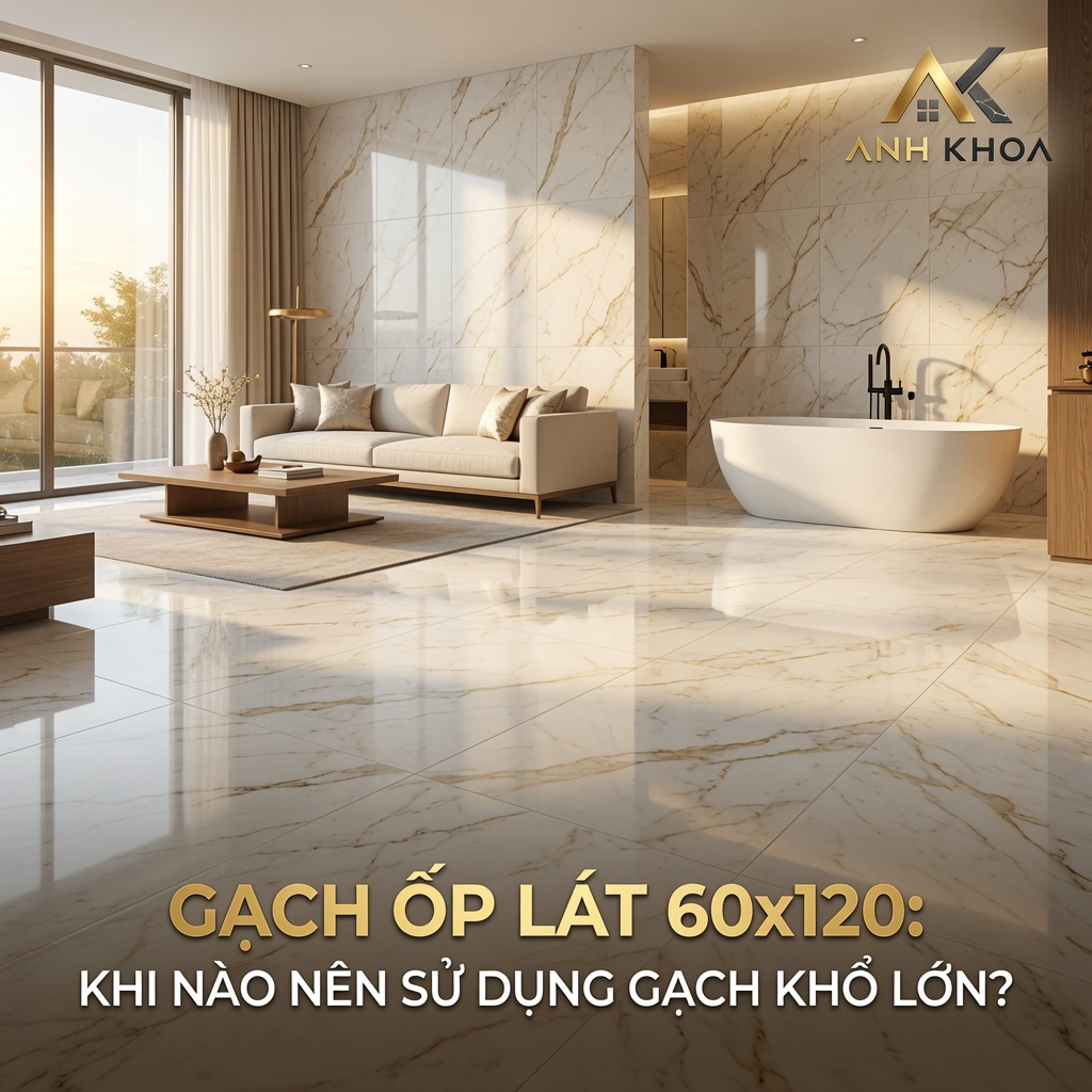 Gạch Ốp Lát 60x120: Khi Nào Nên Sử Dụng Gạch Khổ Lớn Cho Không Gian?