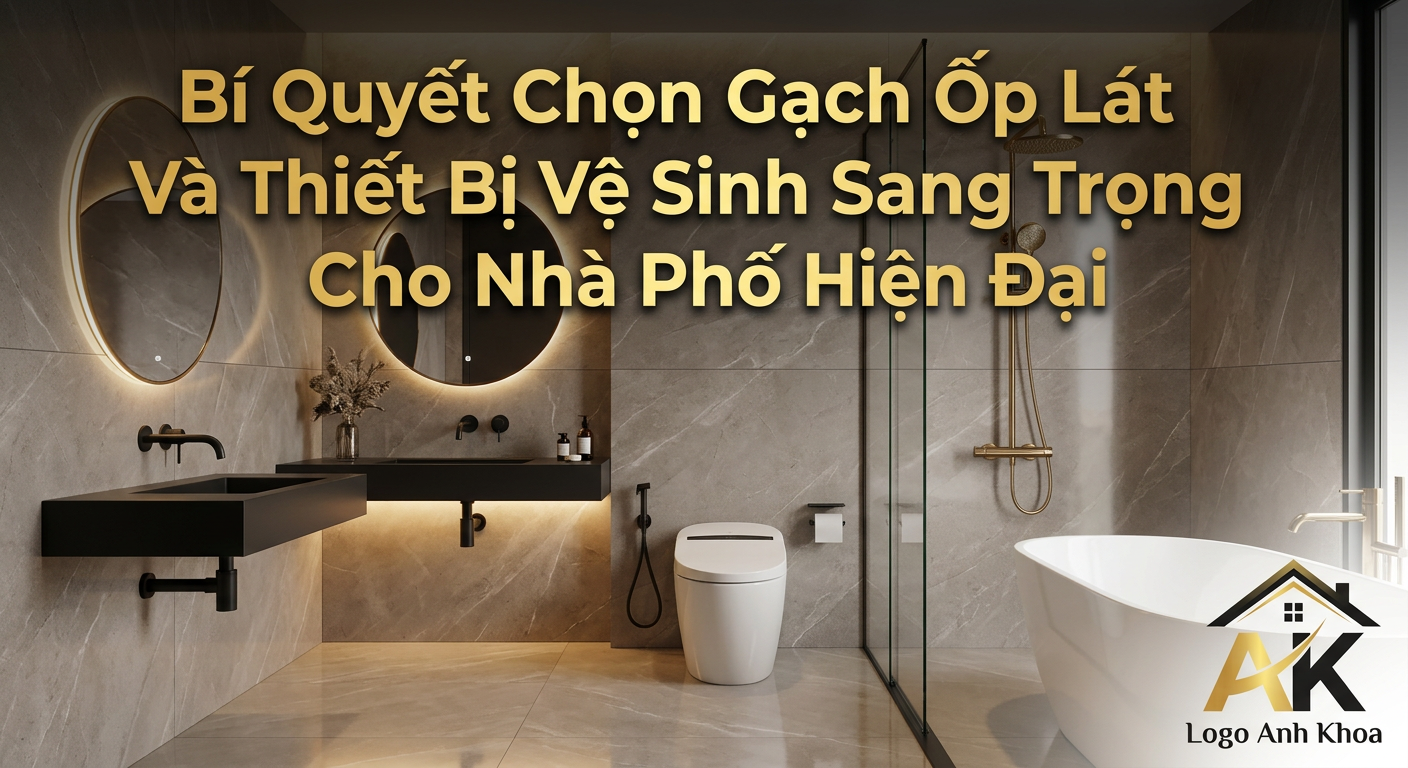 Bí Quyết Chọn Gạch Ốp Lát Và Thiết Bị Vệ Sinh Sang Trọng Cho Nhà Phố Hiện Đại