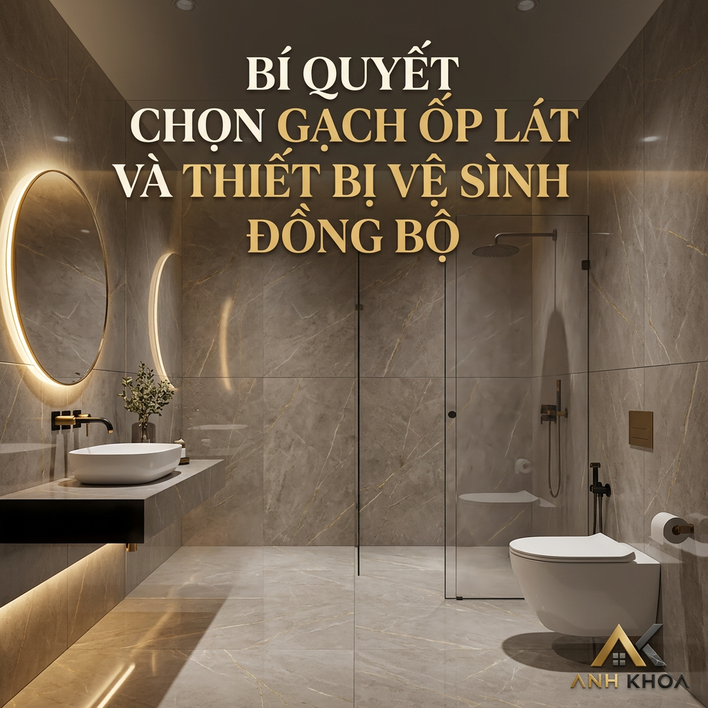 Bí Quyết Chọn Gạch Ốp Lát Và Thiết Bị Vệ Sinh Đồng Bộ Cho Phòng Tắm Sang Trọng