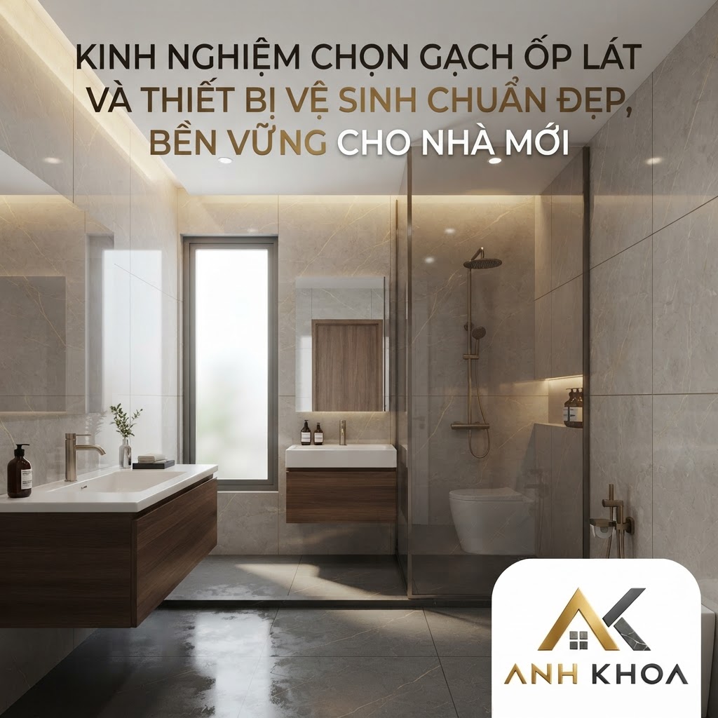 Kinh Nghiệm Chọn Gạch Ốp Lát Và Thiết Bị Vệ Sinh Chuẩn Đẹp, Bền Vững Cho Nhà Mới