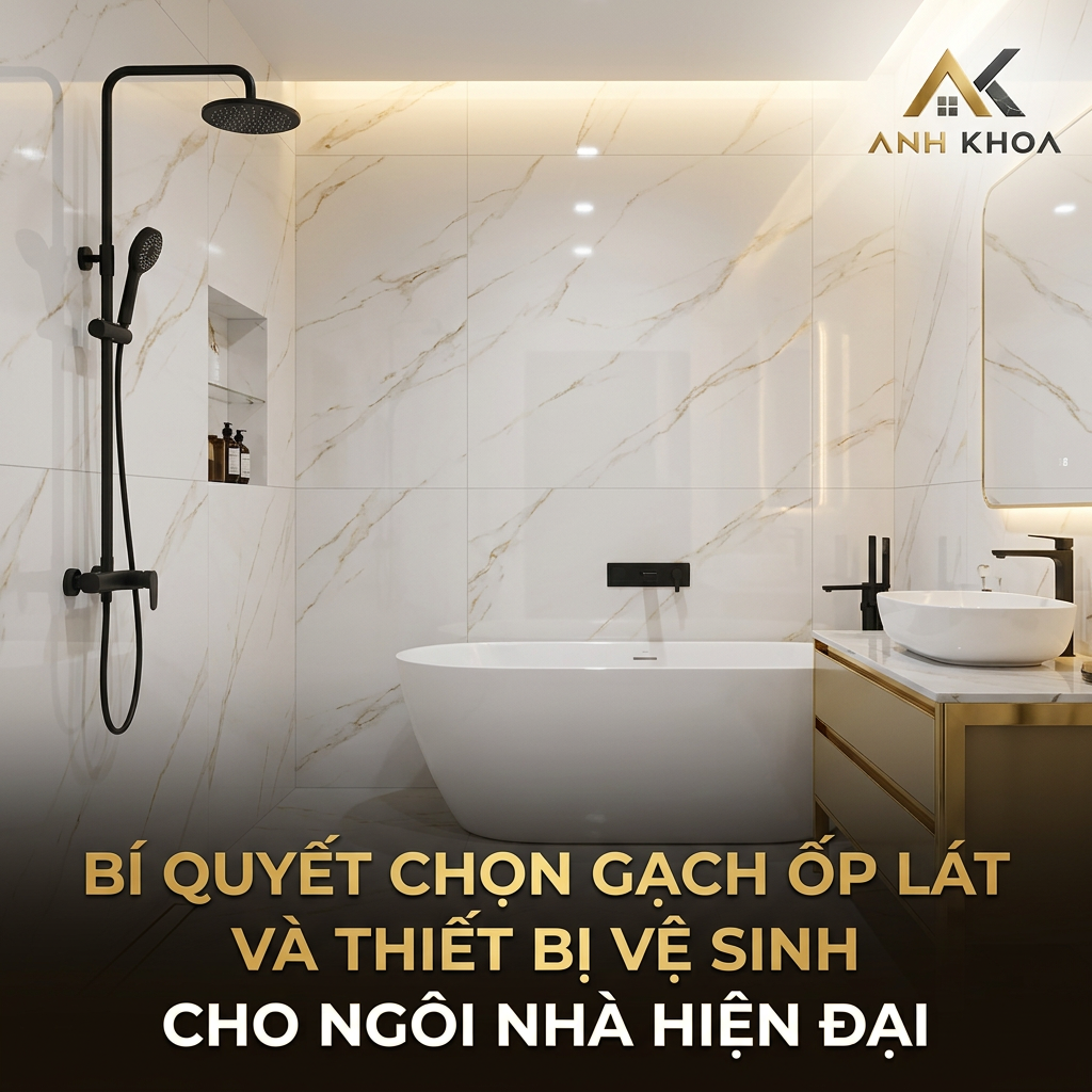 Bí Quyết Chọn Gạch Ốp Lát Và Thiết Bị Vệ Sinh Cho Ngôi Nhà Hiện Đại