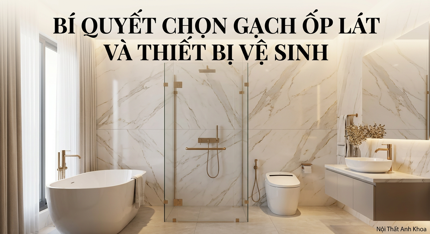 Bí Quyết Chọn Gạch Ốp Lát Và Thiết Bị Vệ Sinh Cho Phòng Tắm Sang Trọng, Hiện Đại