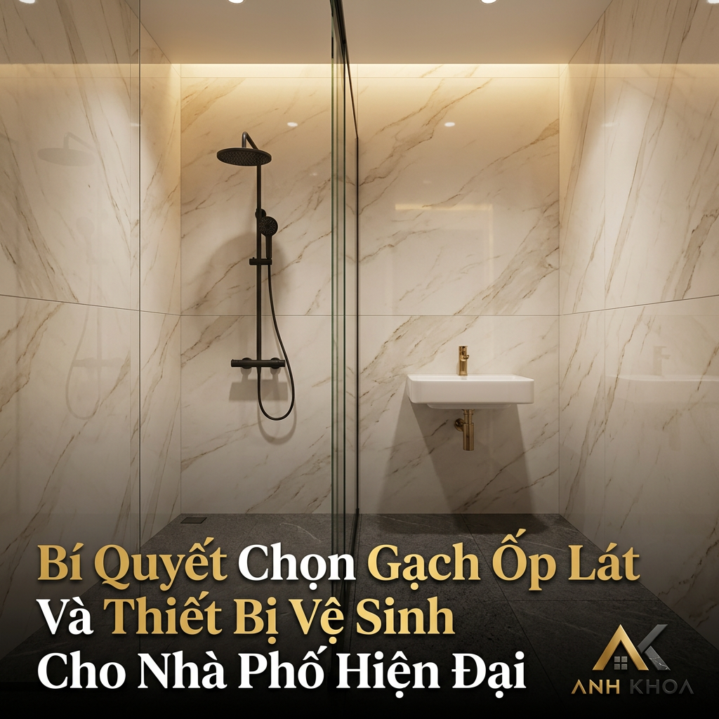 Bí Quyết Chọn Gạch Ốp Lát Và Thiết Bị Vệ Sinh Cho Nhà Phố Hiện Đại: Đẹp, Sang Trọng Và Tối Ưu Chi Phí