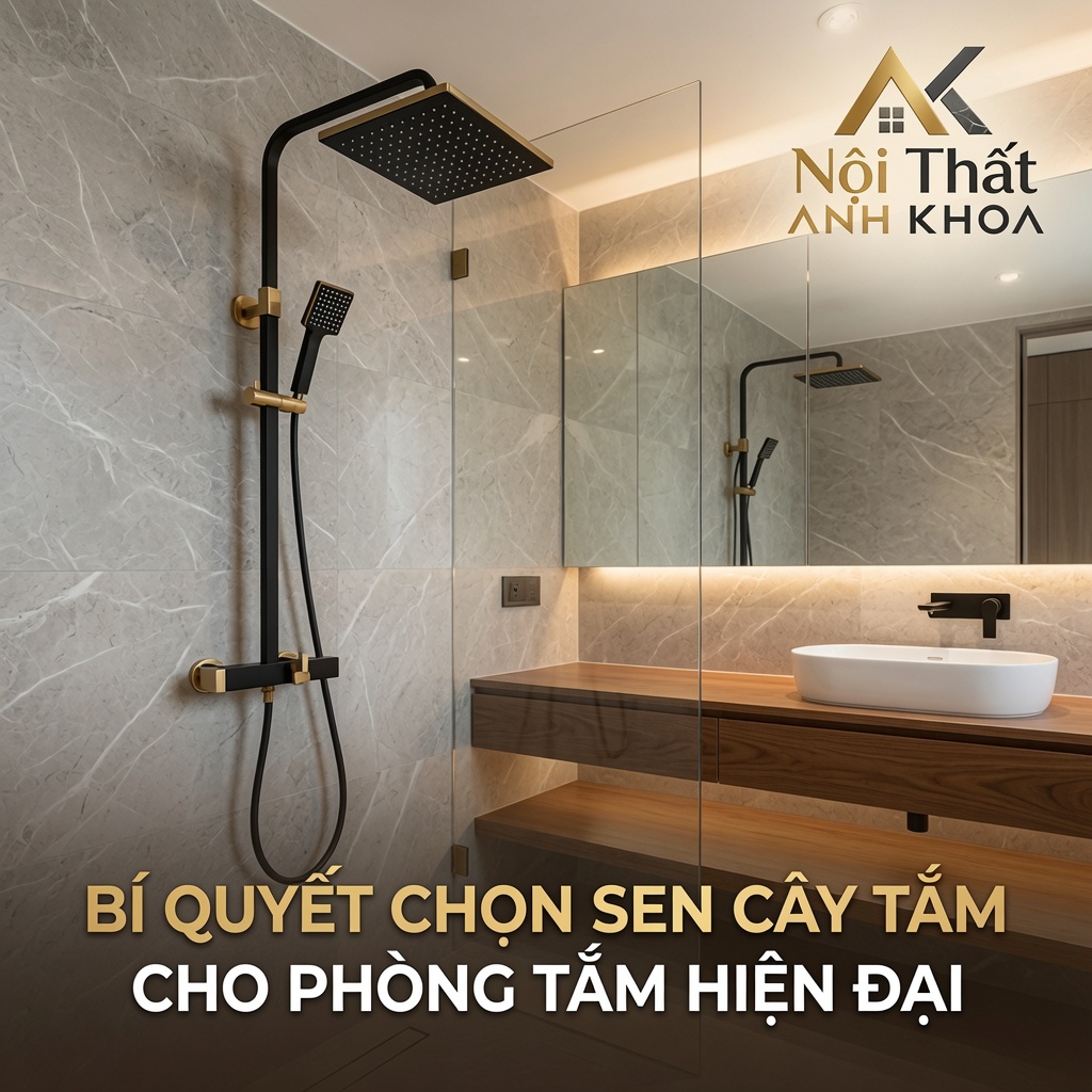 Bí Quyết Chọn Sen Cây Tắm Cho Phòng Tắm Hiện Đại: Sang Trọng, Bền Bỉ Và Tối Ưu Trải Nghiệm