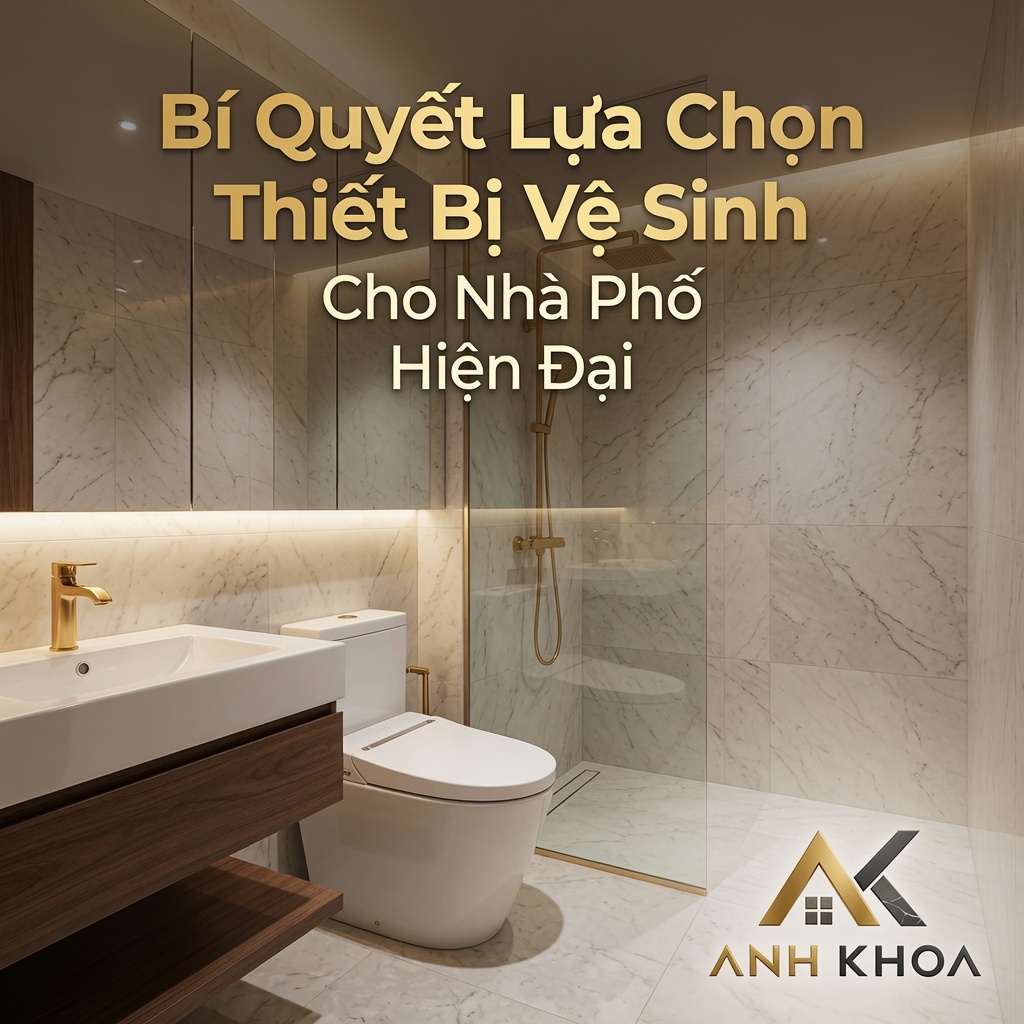 Bí Quyết Lựa Chọn Thiết Bị Vệ Sinh Cho Nhà Phố Hiện Đại: Sang Trọng, Tối Ưu Diện Tích Và Tiết Kiệm Chi Phí