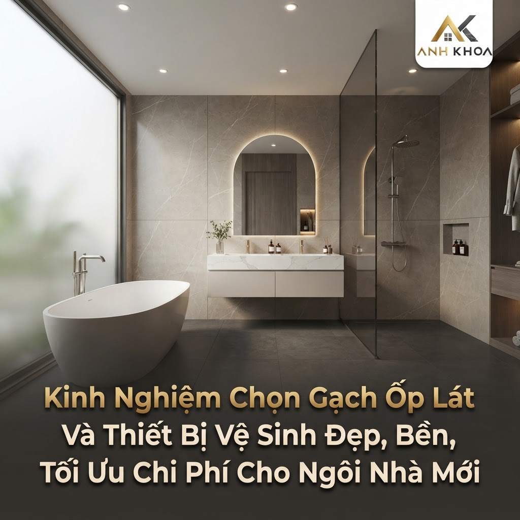 Kinh Nghiệm Chọn Gạch Ốp Lát Và Thiết Bị Vệ Sinh Đẹp, Bền, Tối Ưu Chi Phí Cho Ngôi Nhà Mới