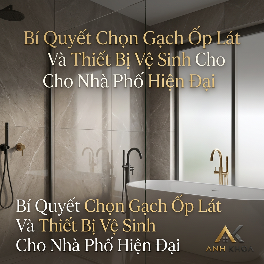 Bí Quyết Chọn Gạch Ốp Lát Và Thiết Bị Vệ Sinh Cho Nhà Phố Hiện Đại: Sang Trọng, Bền Đẹp Và Tối Ưu Chi Phí