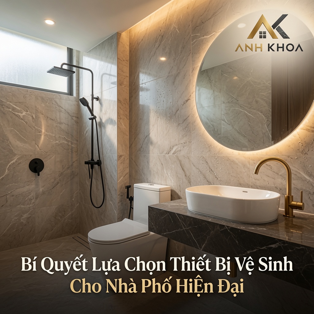 Bí Quyết Lựa Chọn Thiết Bị Vệ Sinh Cho Nhà Phố Hiện Đại: Sang Trọng, Tối Ưu Diện Tích Và Tiết Kiệm Chi Phí