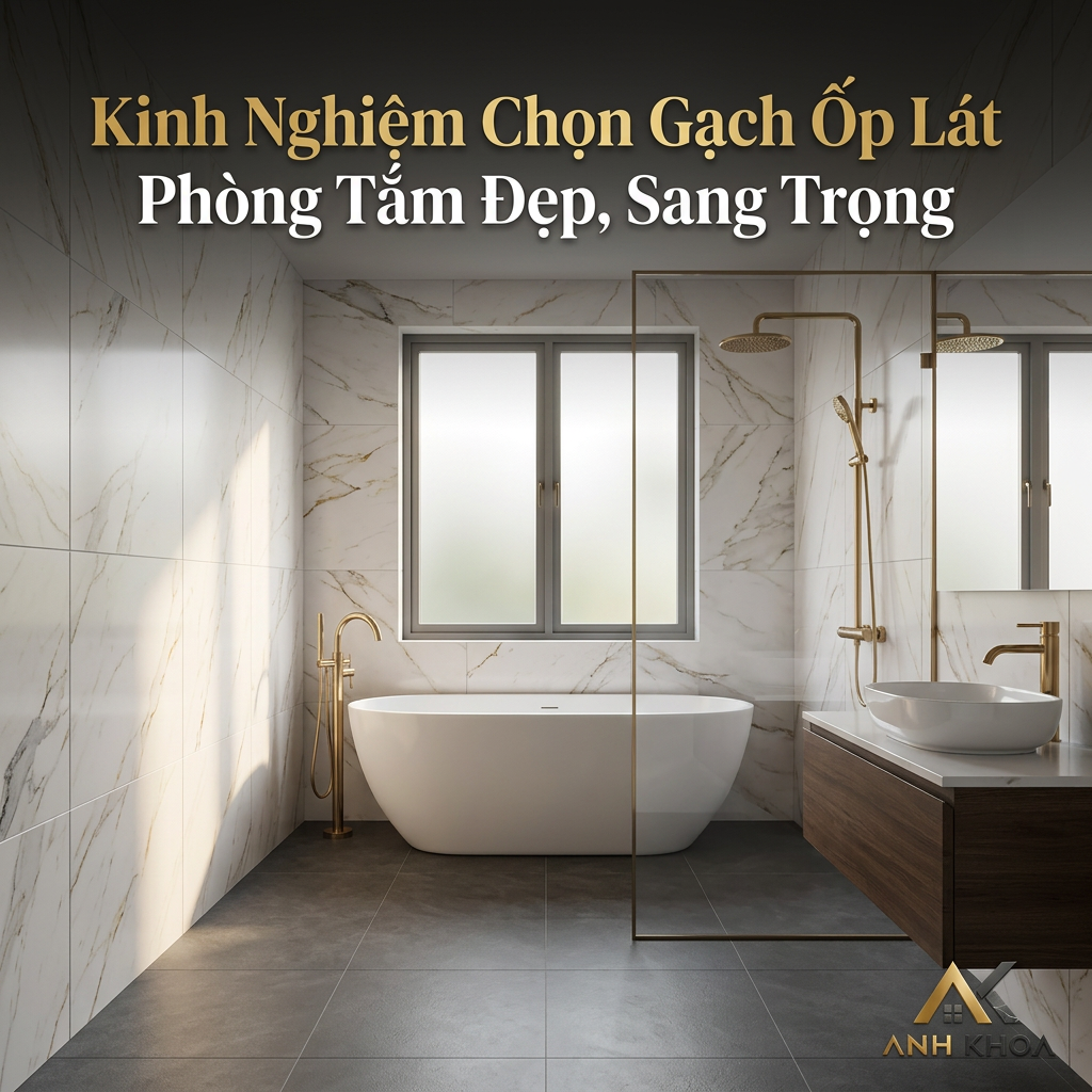 Kinh Nghiệm Chọn Gạch Ốp Lát Phòng Tắm Đẹp, Sang Trọng Và Chống Trơn Trượt