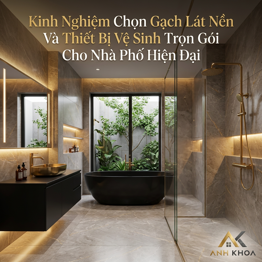 Kinh Nghiệm Chọn Gạch Lát Nền Và Thiết Bị Vệ Sinh Trọn Gói Cho Nhà Phố Hiện Đại