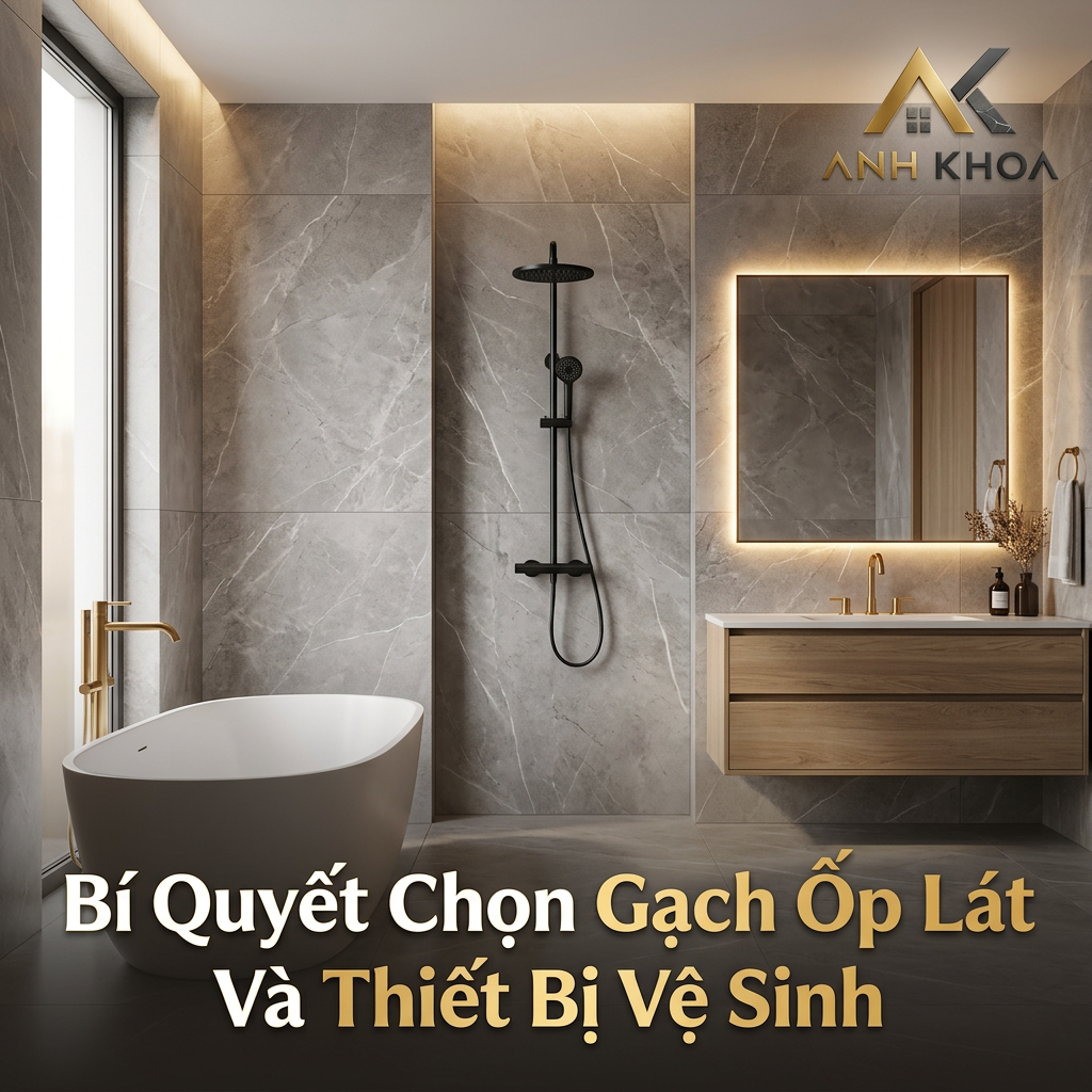Bí Quyết Chọn Gạch Ốp Lát Và Thiết Bị Vệ Sinh Sang Trọng Cho Ngôi Nhà Hiện Đại