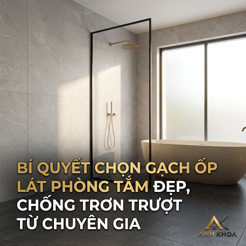 Bí Quyết Chọn Gạch Ốp Lát Phòng Tắm Đẹp, Chống Trơn Trượt Từ Chuyên Gia