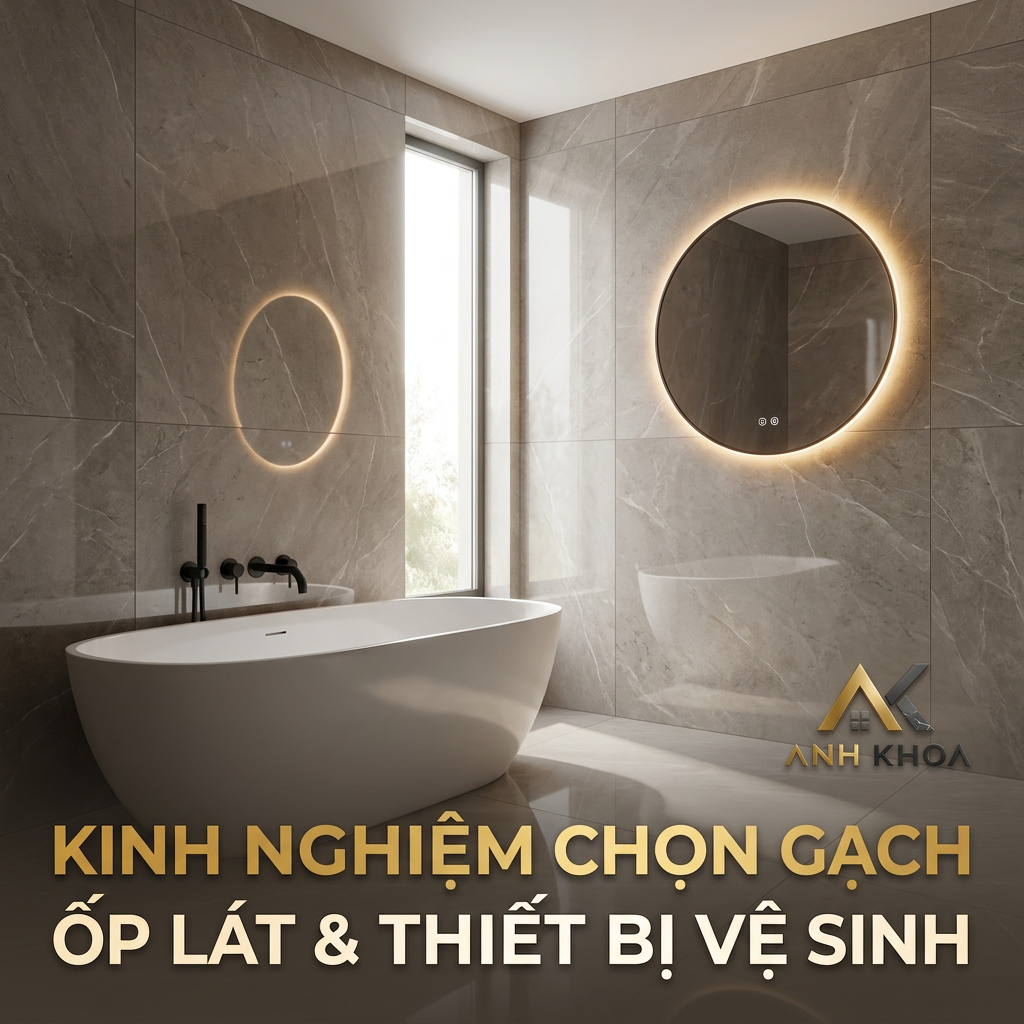 Kinh Nghiệm Chọn Gạch Ốp Lát Và Thiết Bị Vệ Sinh Cho Phòng Tắm Hiện Đại