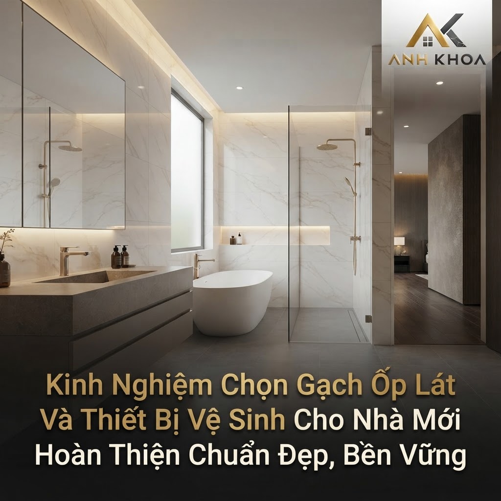 Kinh Nghiệm Chọn Gạch Ốp Lát Và Thiết Bị Vệ Sinh Cho Nhà Mới Hoàn Thiện Chuẩn Đẹp, Bền Vững