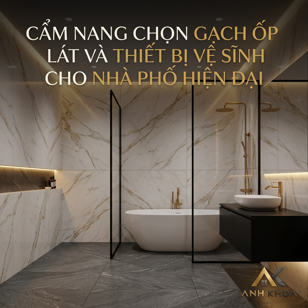 Cẩm Nang Chọn Gạch Ốp Lát Và Thiết Bị Vệ Sinh Cho Nhà Phố Hiện Đại
